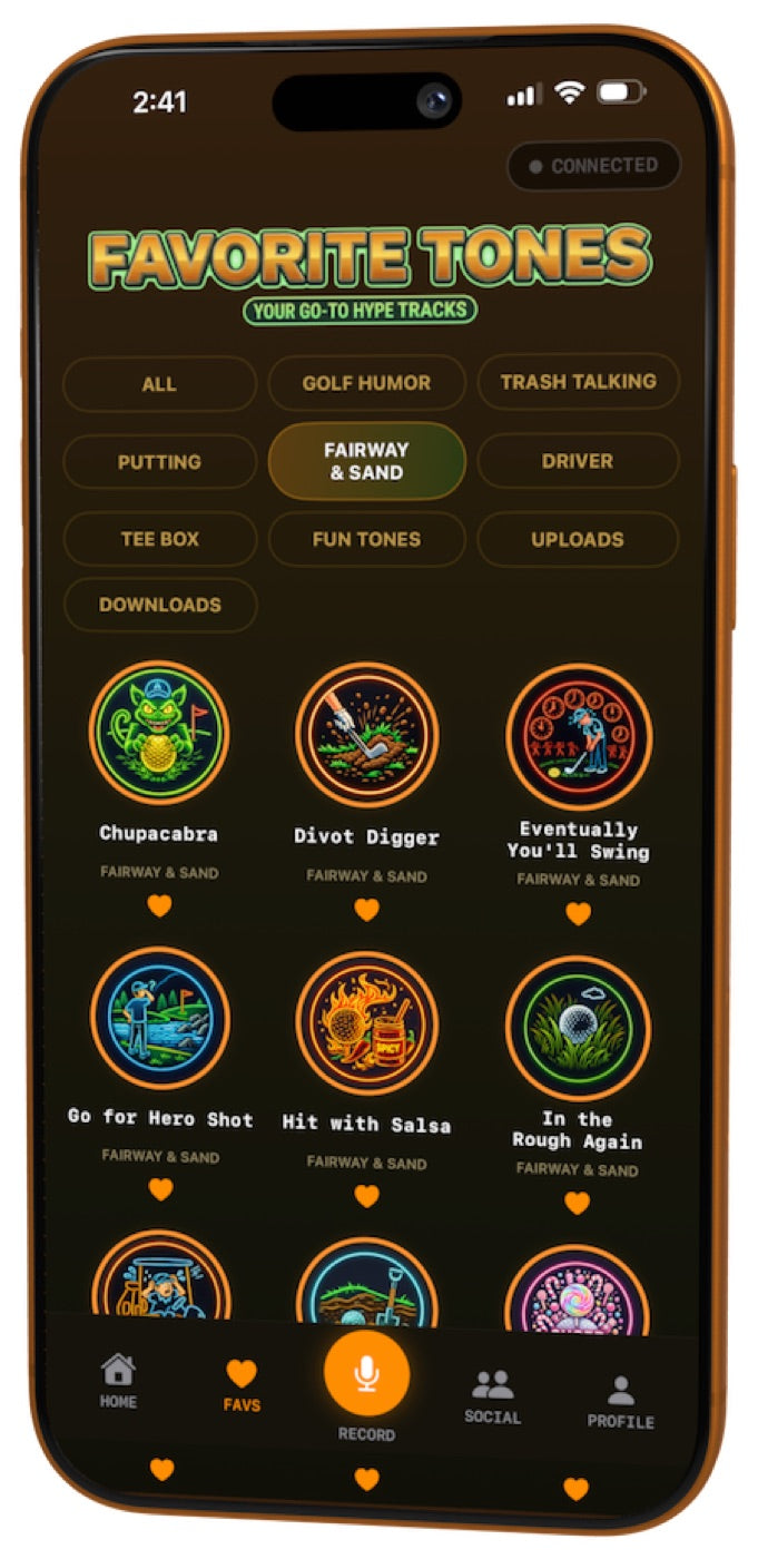 Topes Tones favorites screen