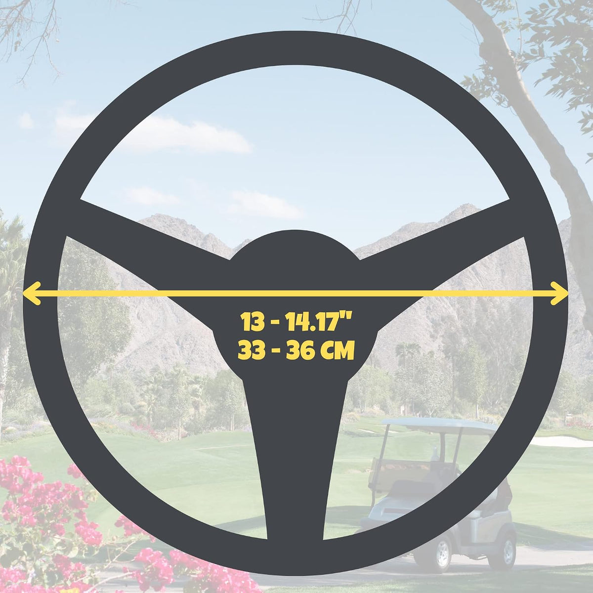 Bling Crystal Diamond Steering Wheel Cover