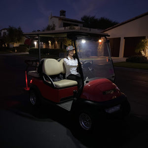 Universal Stick-On Golf Cart LED Roof Light — Rechargeable