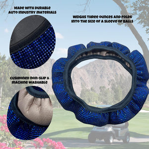 Bling Crystal Diamond Steering Wheel Cover