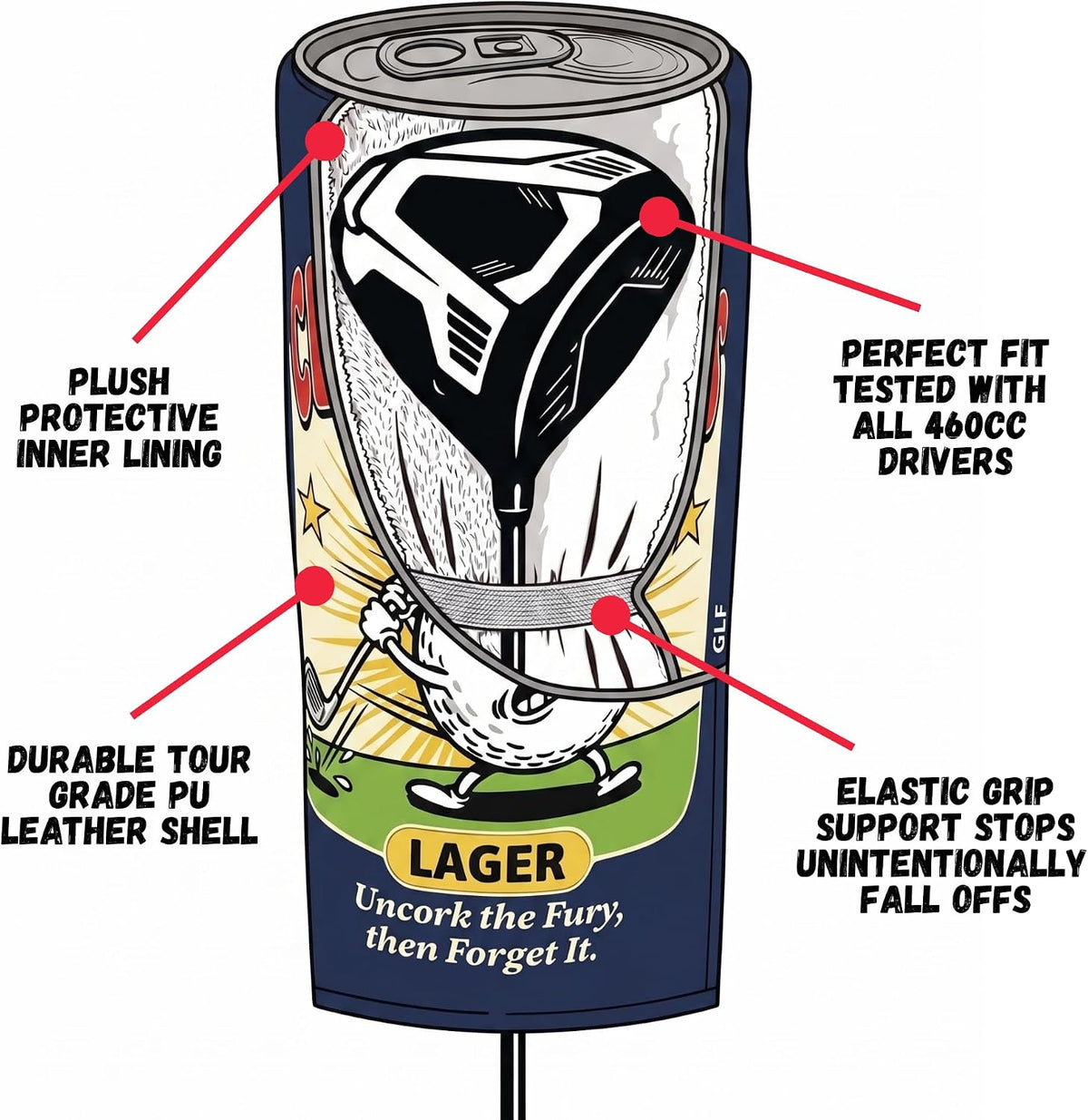 Club Toss Lager Driver Headcover