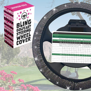 Bling Crystal Diamond Steering Wheel Cover