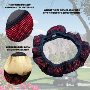 Bling Crystal Diamond Steering Wheel Cover